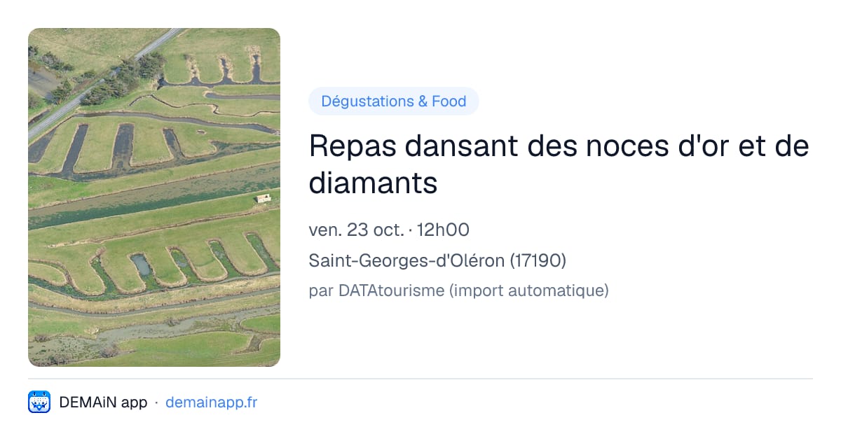 Repas dansant des noces d'or et de diamants — Saint-Georges-d'Oléron