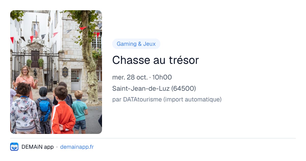 Chasse au trésor — Saint-Jean-de-Luz