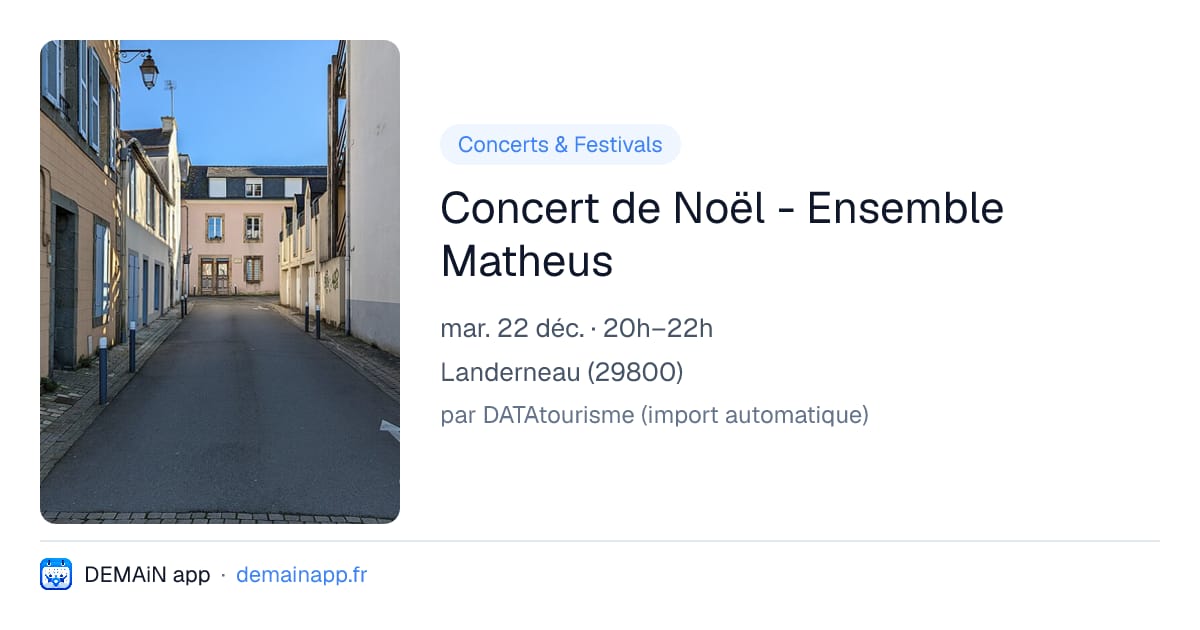 Concert de Noël - Ensemble Matheus — Landerneau
