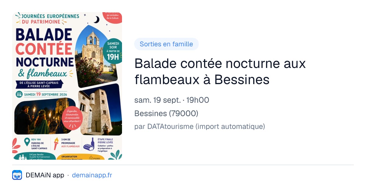 Balade contée nocturne aux flambeaux à Bessines — Bessines