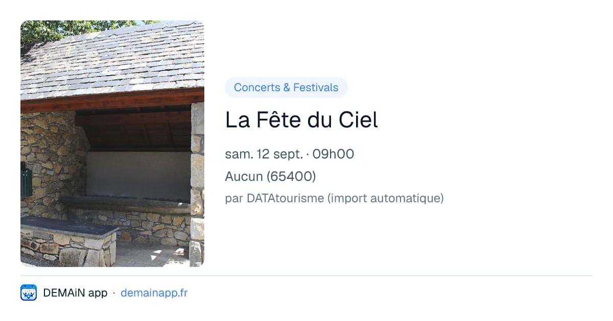 La Fête du Ciel — Aucun