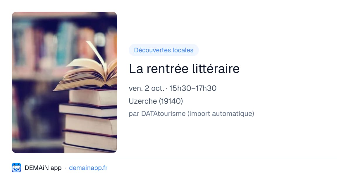 La rentrée littéraire — Uzerche