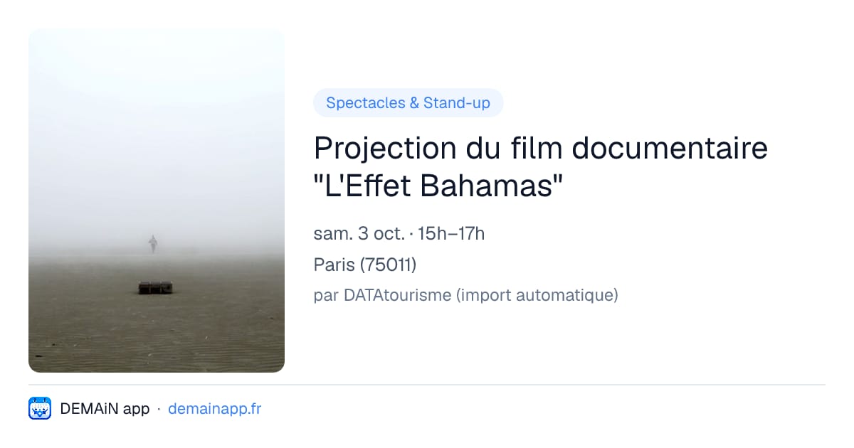Projection du film documentaire "L'Effet Bahamas" — Paris