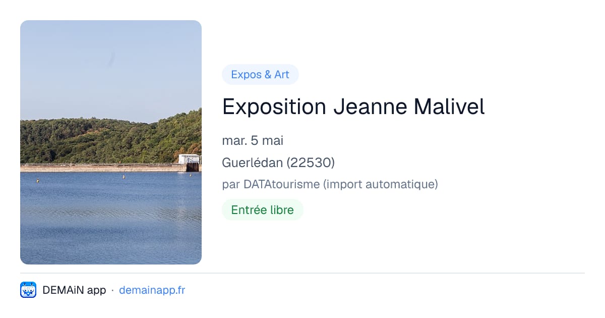Exposition Jeanne Malivel — Guerlédan