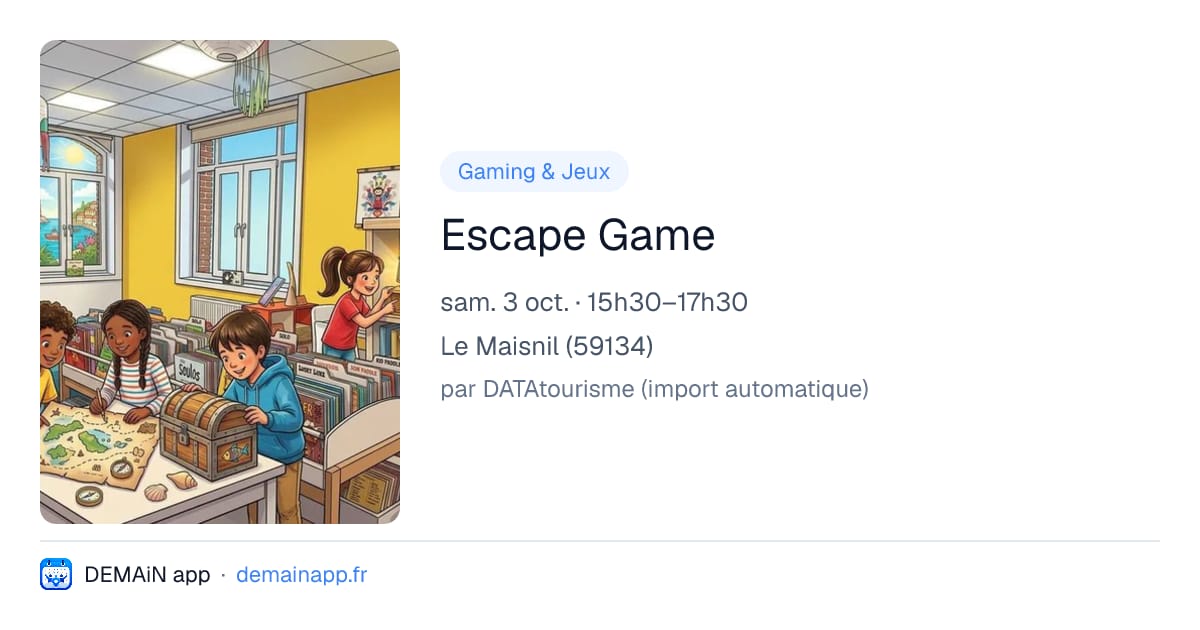 Escape Game — Le Maisnil