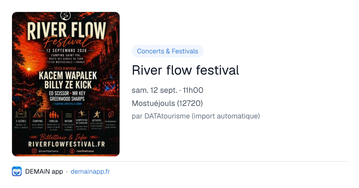 River flow festival — Mostuéjouls