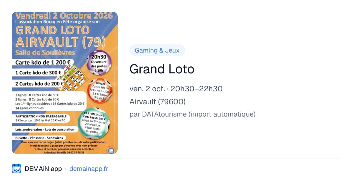 Grand Loto — Airvault