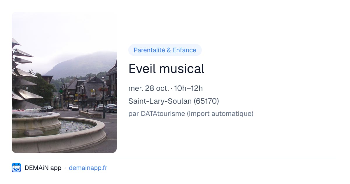 Eveil musical — Saint-Lary-Soulan