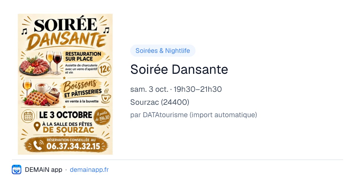 Soirée Dansante — Sourzac