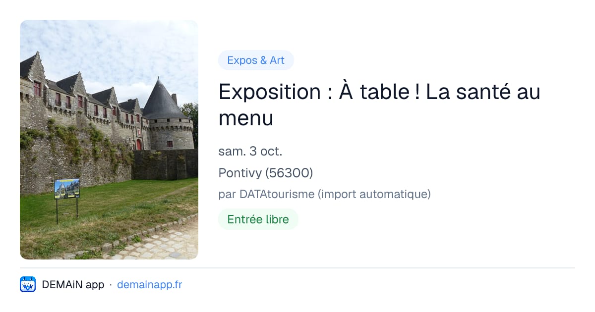 Exposition : À table ! La santé au menu — Pontivy