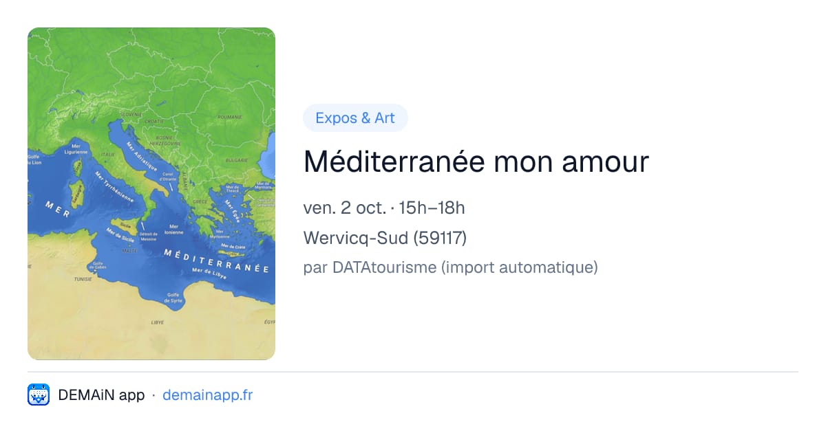 Méditerranée mon amour — Wervicq-Sud