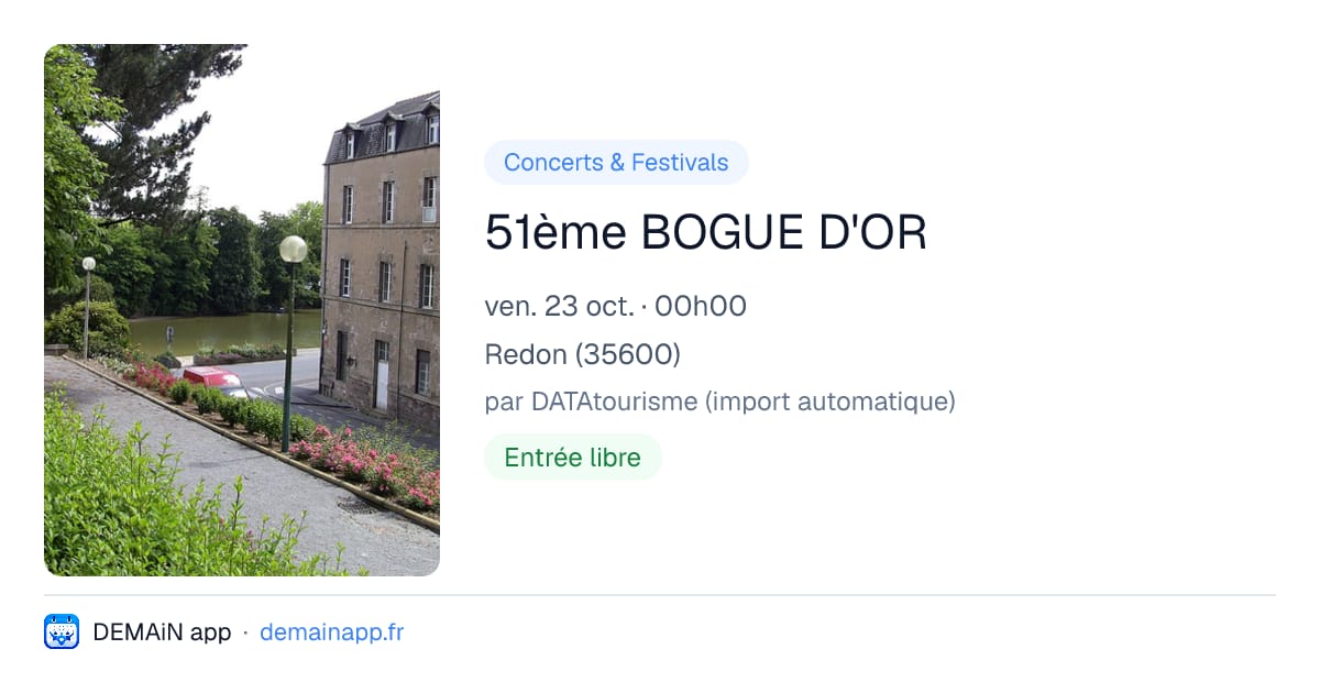 51ème BOGUE D'OR — Redon