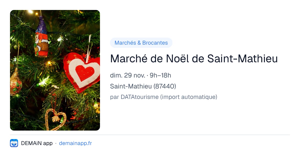 Marché de Noël de Saint-Mathieu — Saint-Mathieu