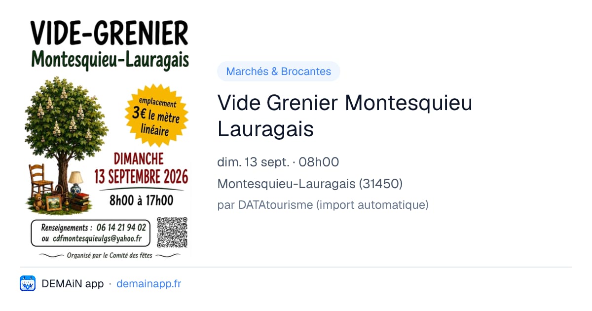 Vide Grenier Montesquieu Lauragais — Montesquieu-Lauragais