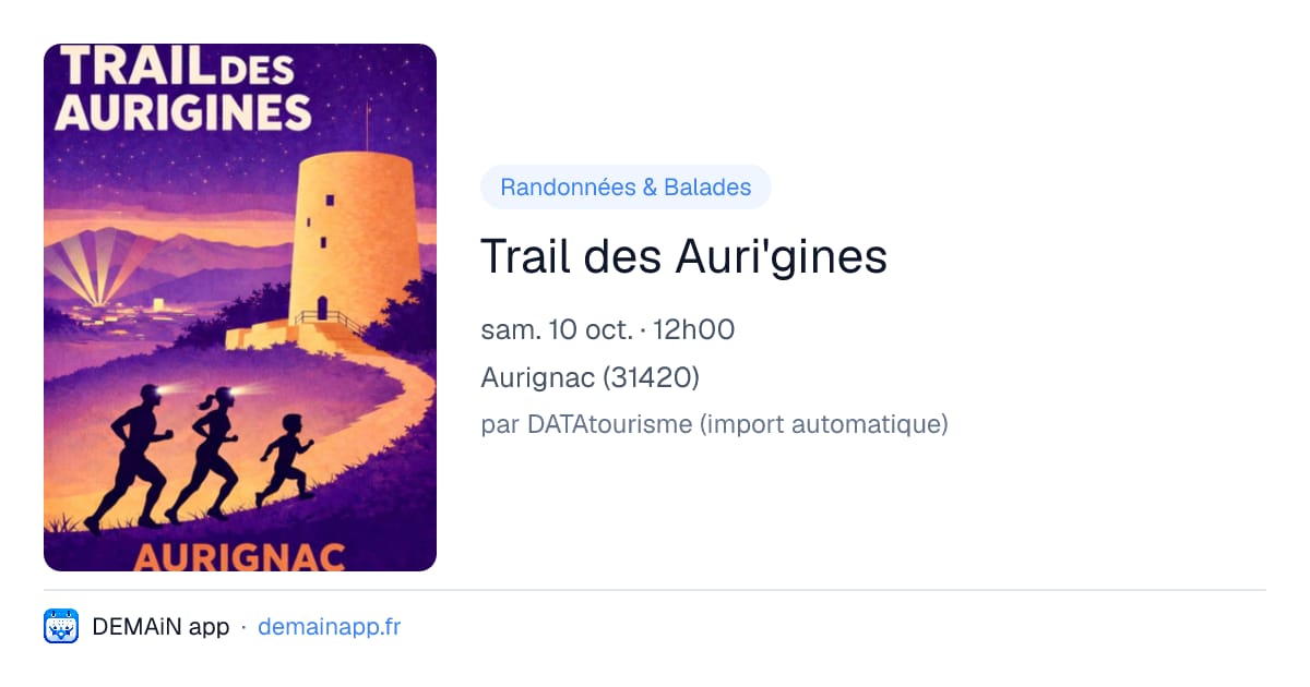 Trail des Auri'gines — Aurignac