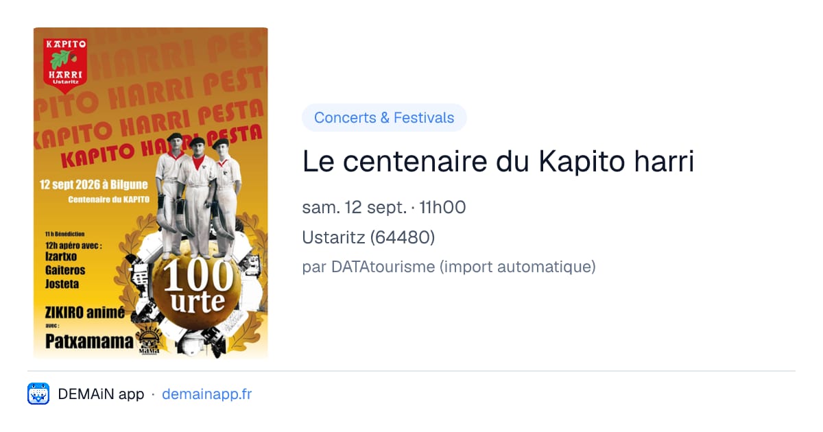 Le centenaire du Kapito harri — Ustaritz
