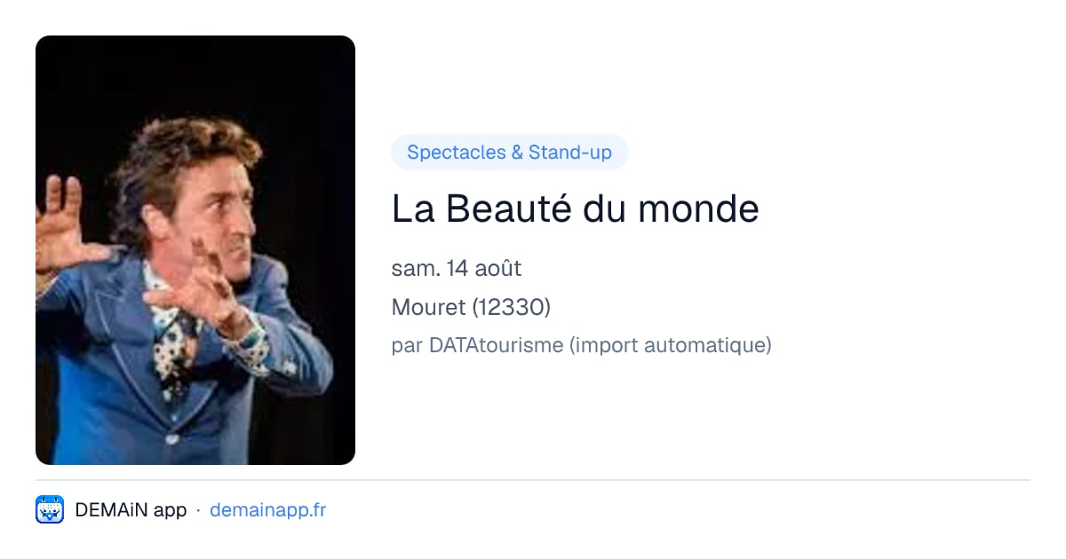 La Beauté du monde — Mouret