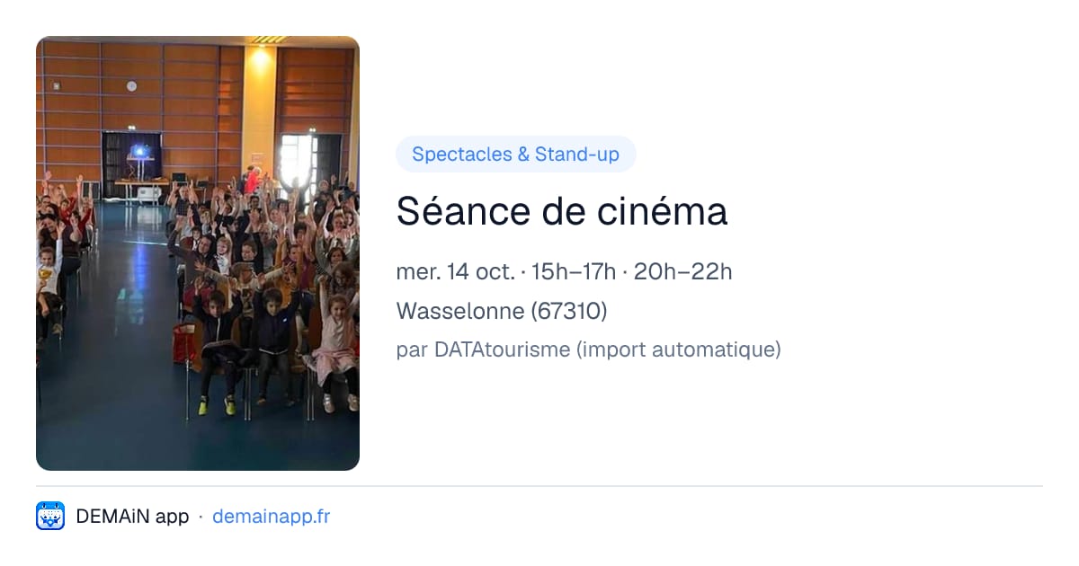 Séance de cinéma — Wasselonne