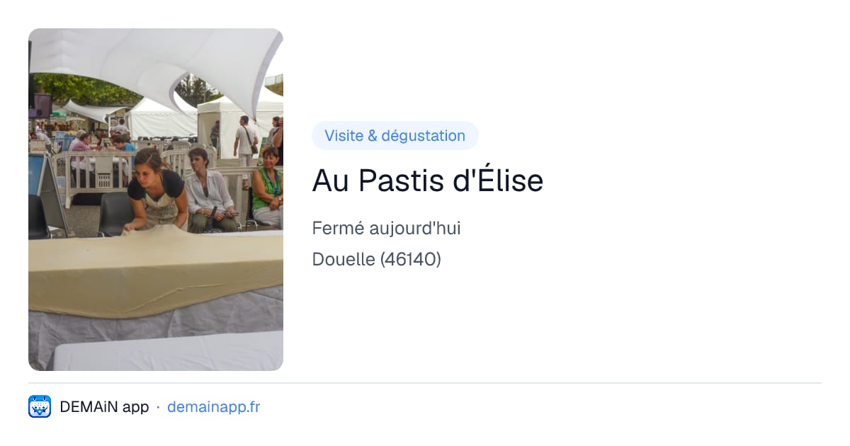 Au Pastis d'Élise — Douelle