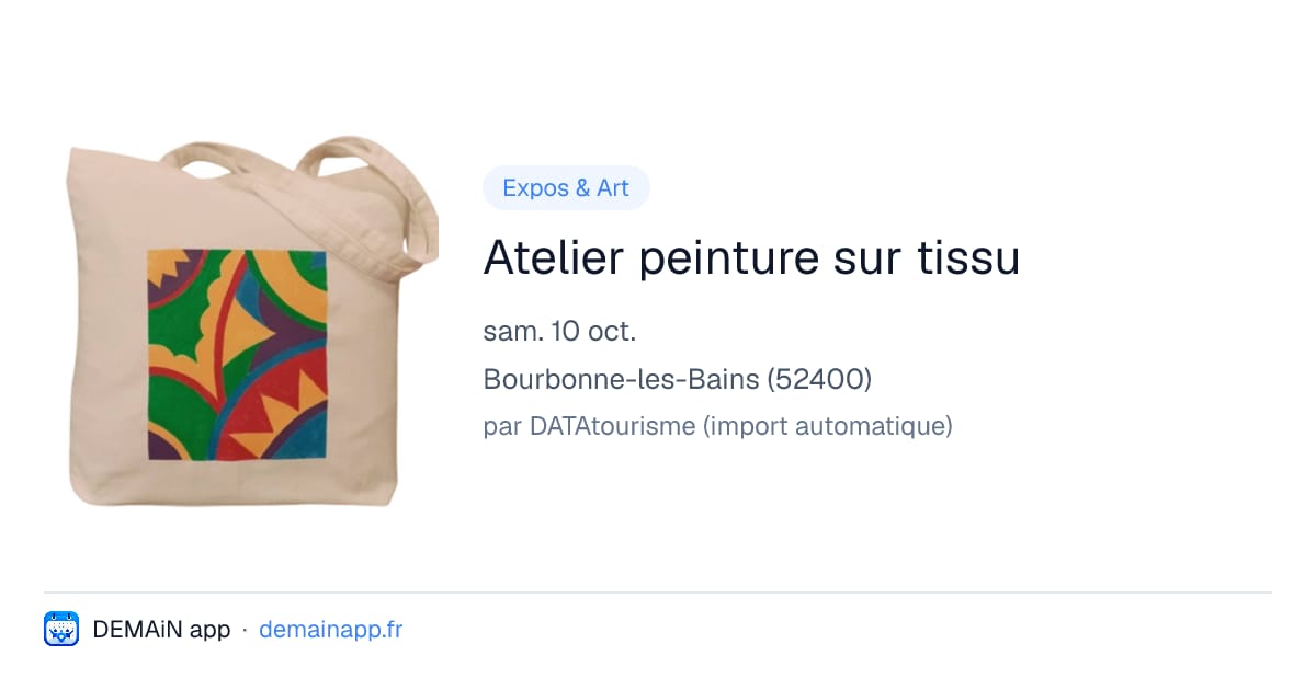 Atelier peinture sur tissu — Bourbonne-les-Bains