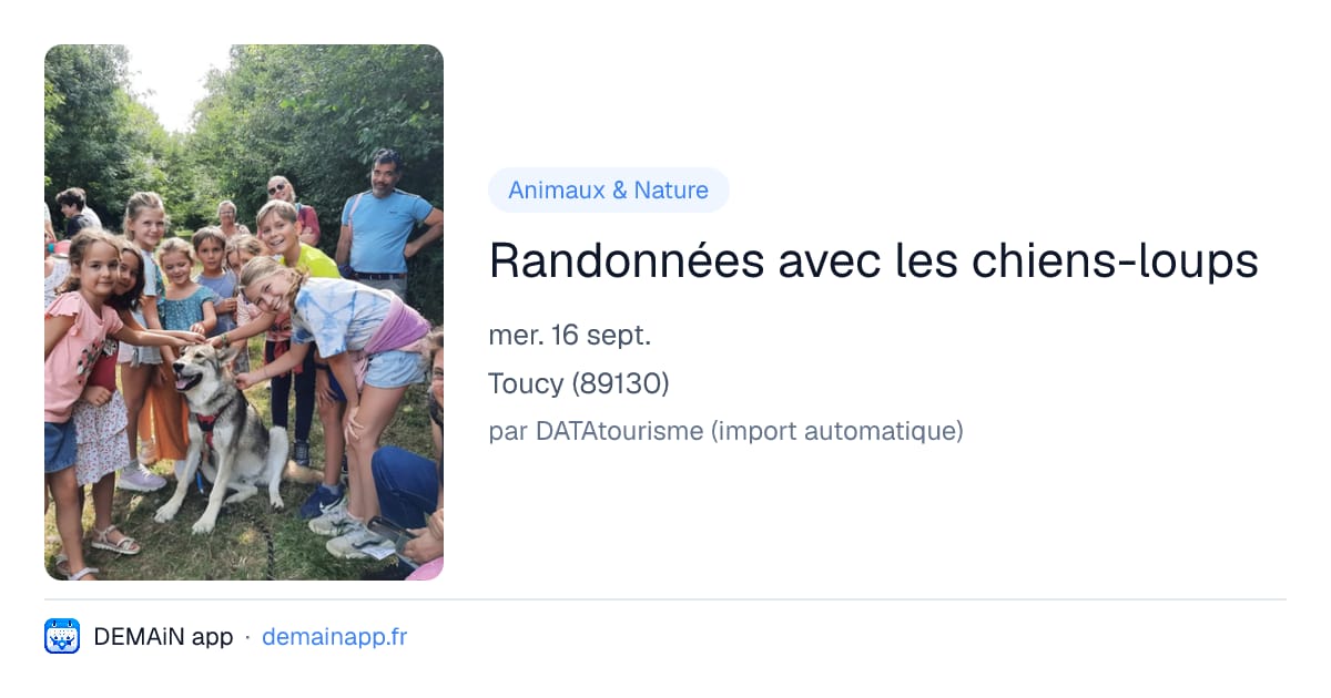 Randonnées avec les chiens-loups — Toucy
