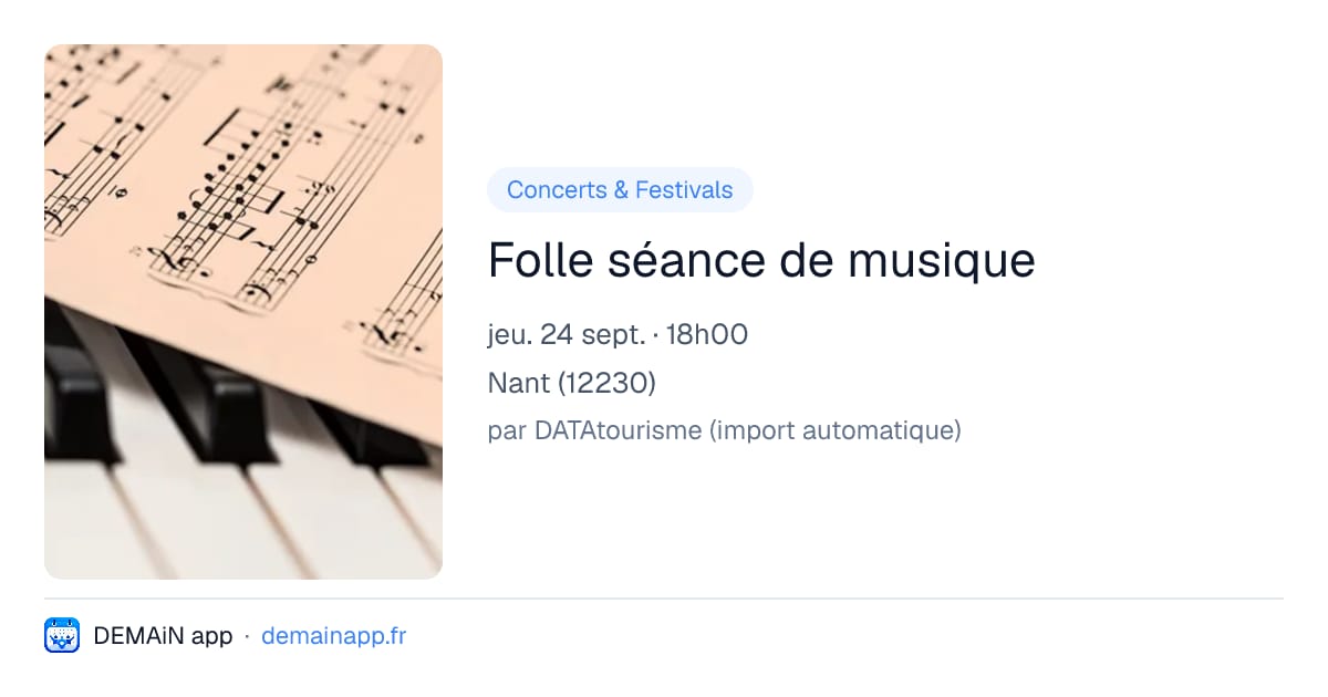 Folle séance de musique — Nant