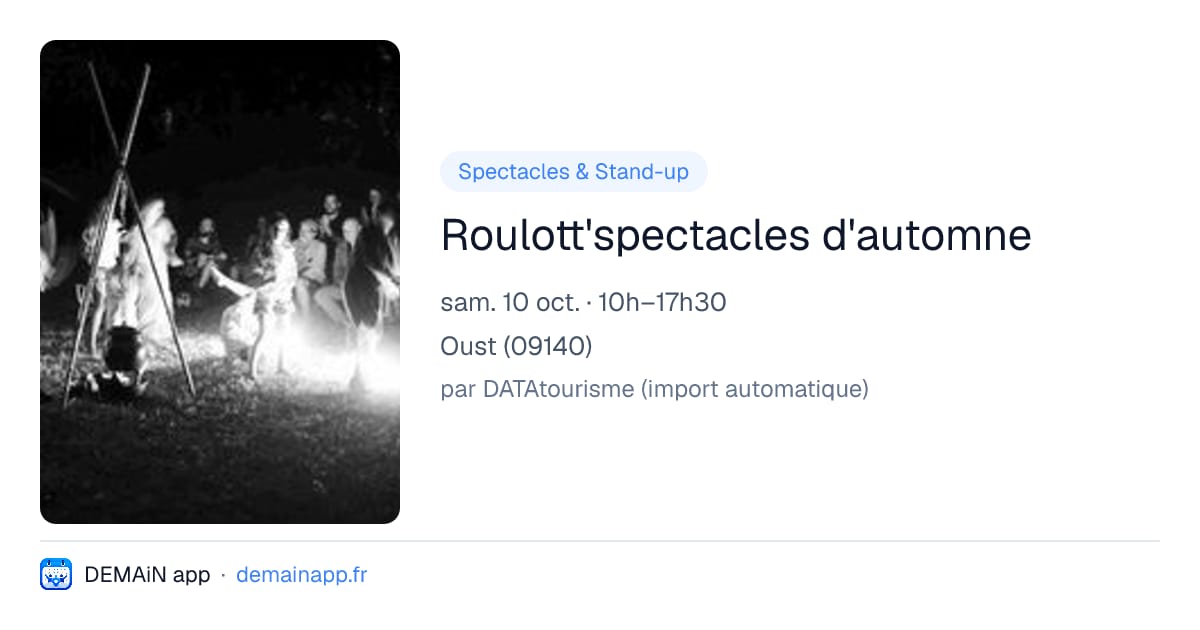 Roulott'spectacles d'automne — Oust