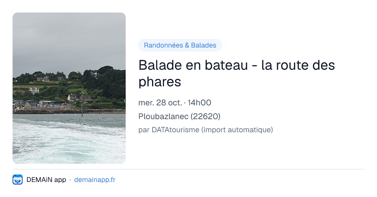 Balade en bateau - la route des phares — Ploubazlanec