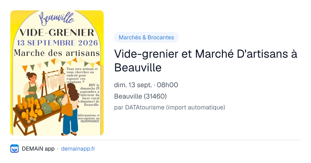 Vide-grenier et Marché D'artisans à Beauville — Beauville