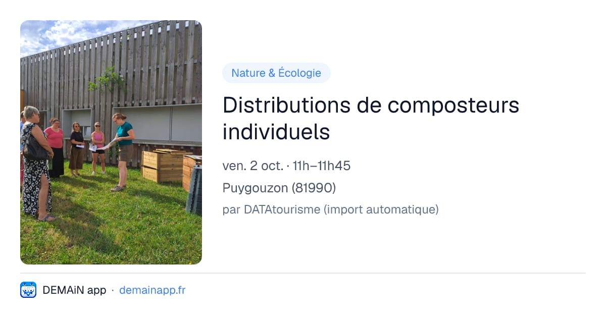 Distributions de composteurs individuels — Puygouzon
