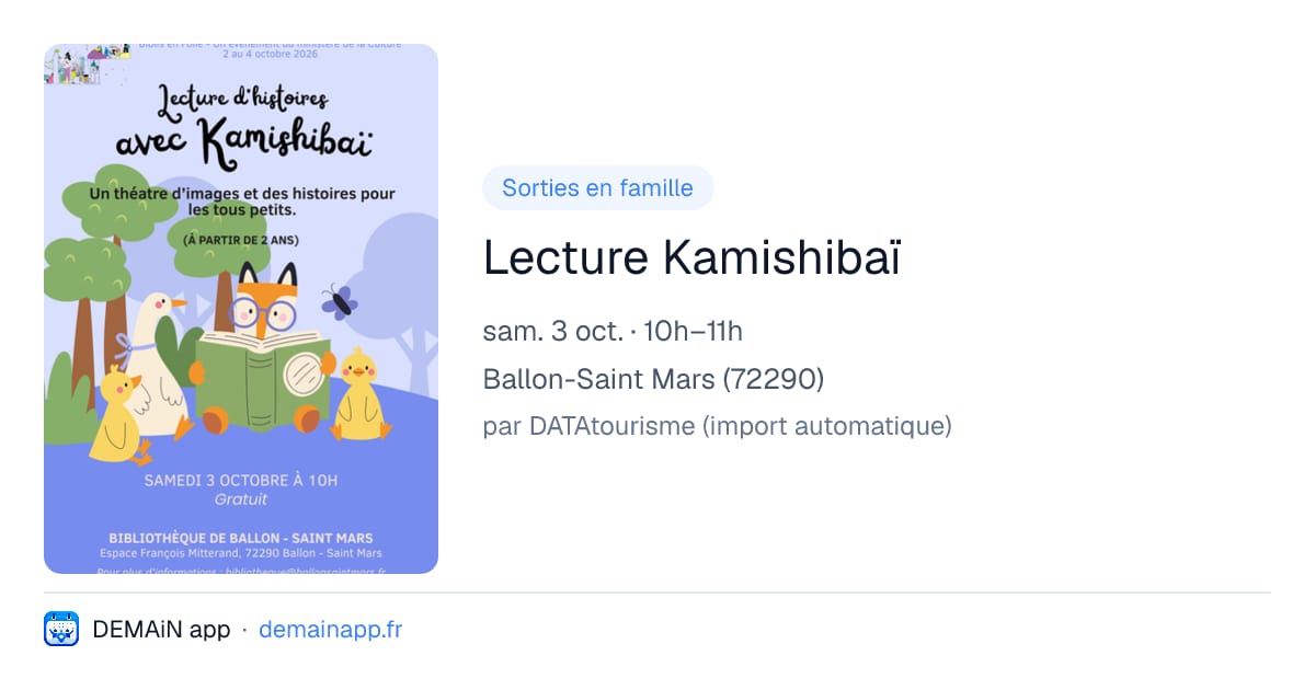 Lecture Kamishibaï — Ballon-Saint Mars