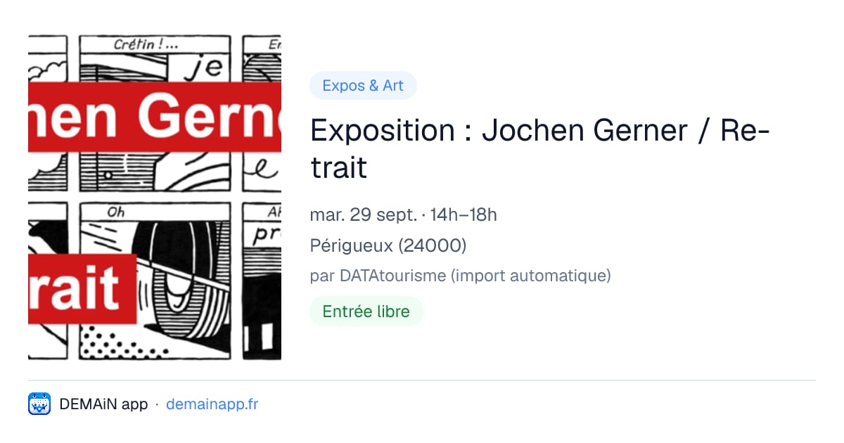 Exposition : Jochen Gerner / Re-trait — Périgueux