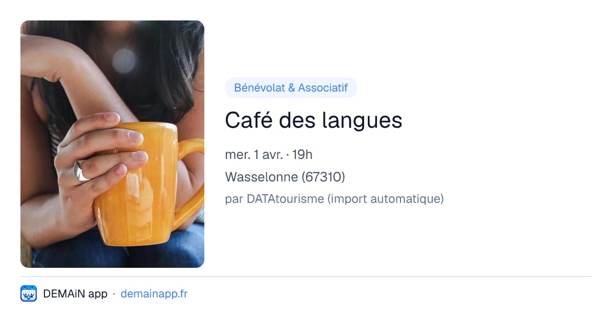 Café des langues — Wasselonne