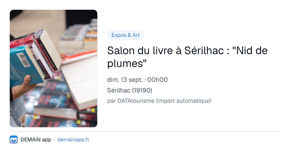 Salon du livre à Sérilhac : "Nid de plumes" — Sérilhac