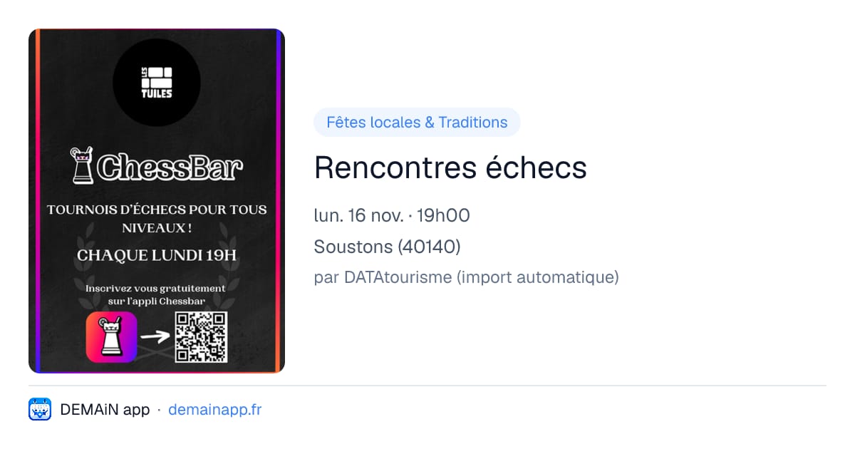 Rencontres échecs — Soustons