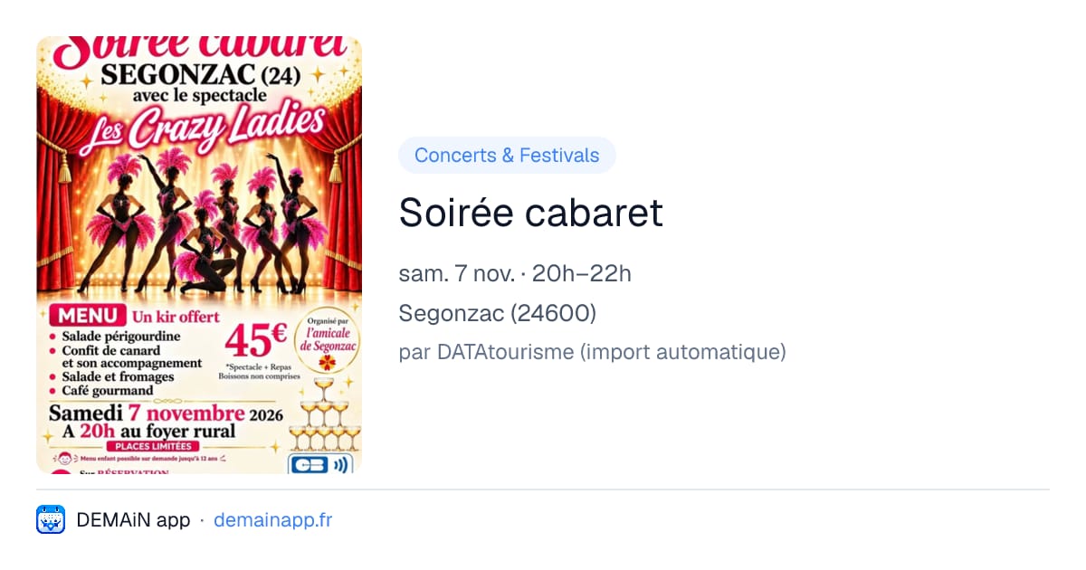 Soirée cabaret — Segonzac