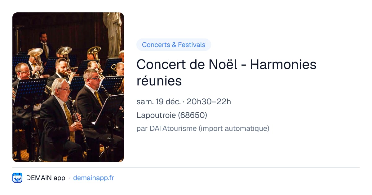 Concert de Noël - Harmonies réunies — Lapoutroie