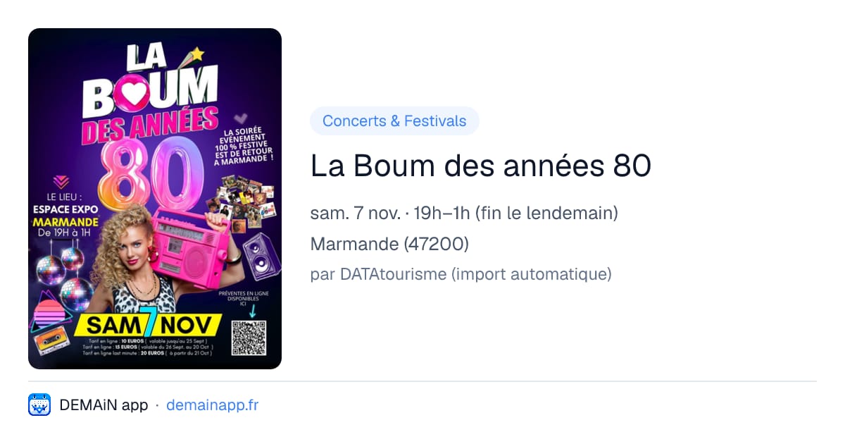 La Boum des années 80 — Marmande