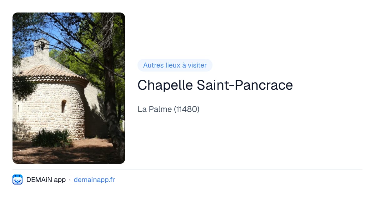 Chapelle Saint-Pancrace — La Palme