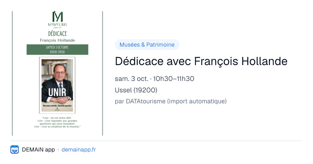 Dédicace avec François Hollande — Ussel