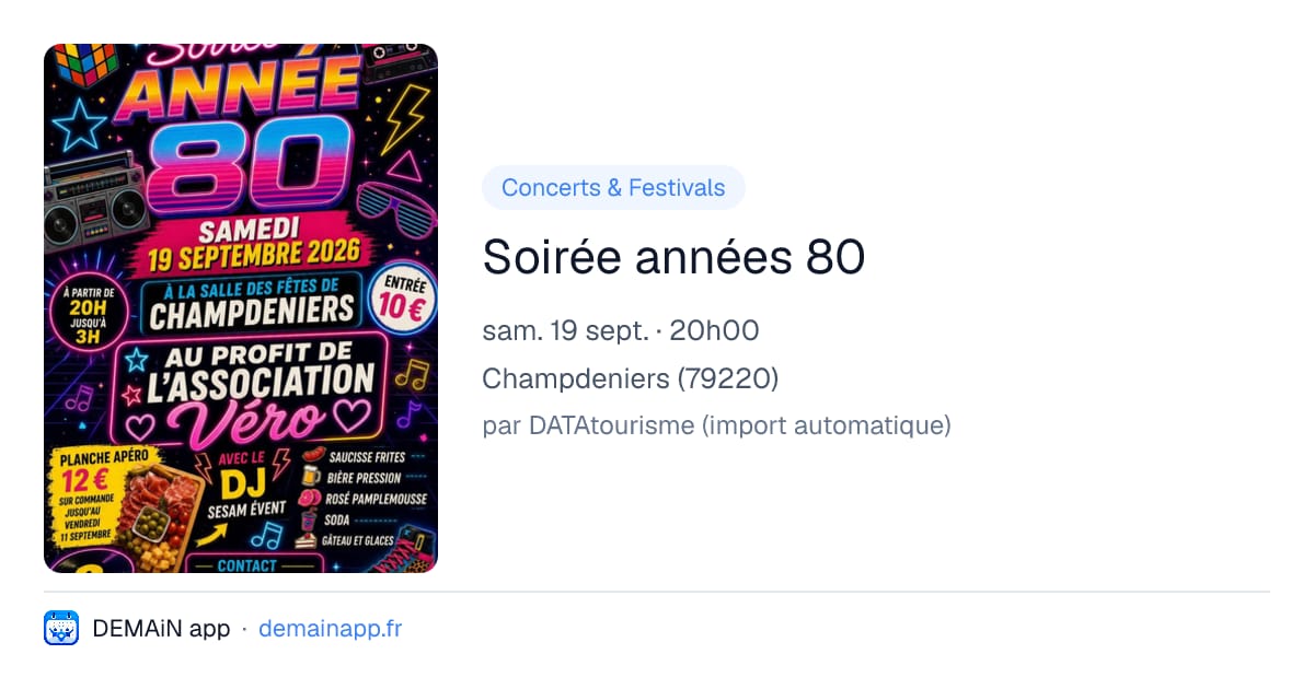 Soirée années 80 — Champdeniers