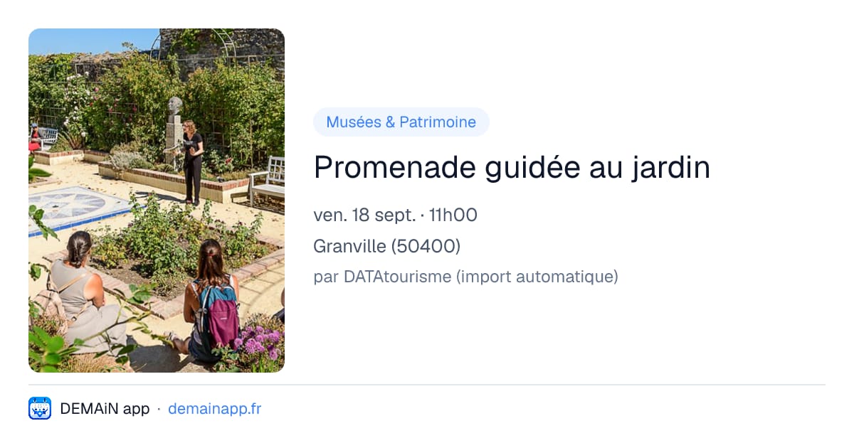 Promenade guidée au jardin — Granville