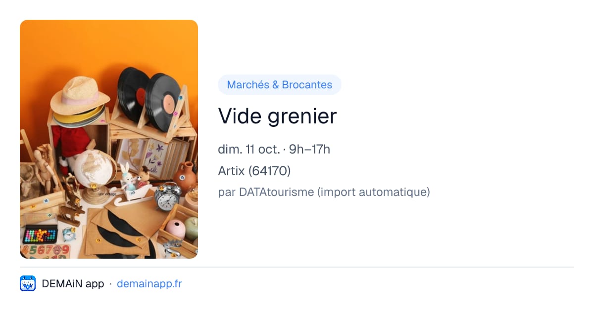 Vide grenier — Artix