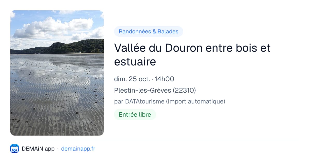 Vallée du Douron entre bois et estuaire — Plestin-les-Grèves