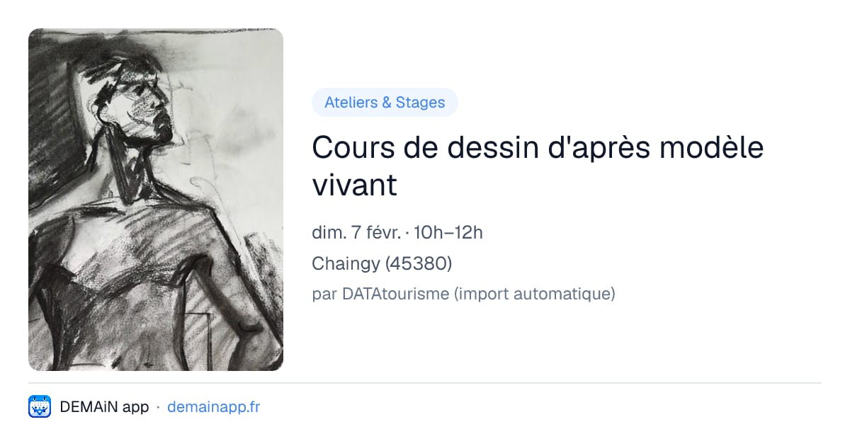 Cours de dessin d'après modèle vivant — Chaingy