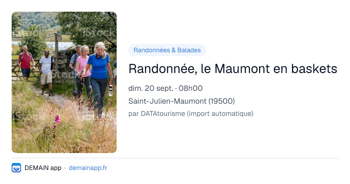 Randonnée, le Maumont en baskets — Saint-Julien-Maumont