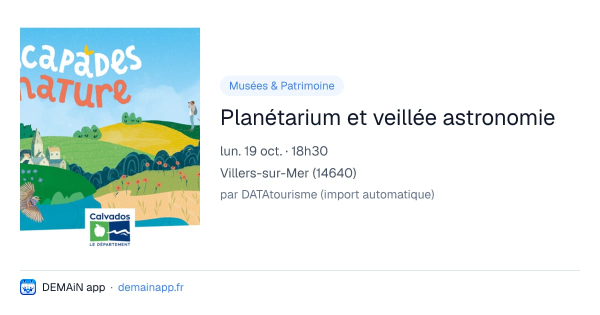 Planétarium et veillée astronomie — Villers-sur-Mer