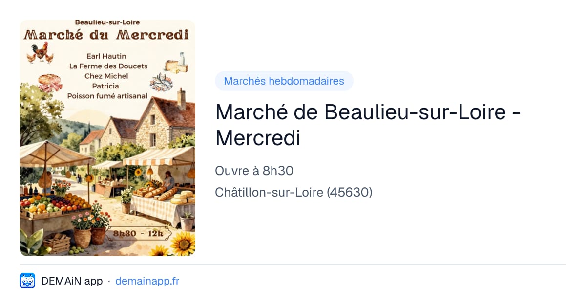 Marché de Beaulieu-sur-Loire - Mercredi — Châtillon-sur-Loire