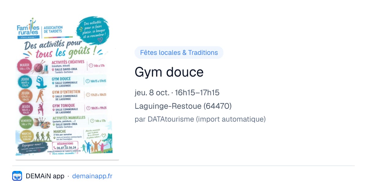 Gym douce — Laguinge-Restoue