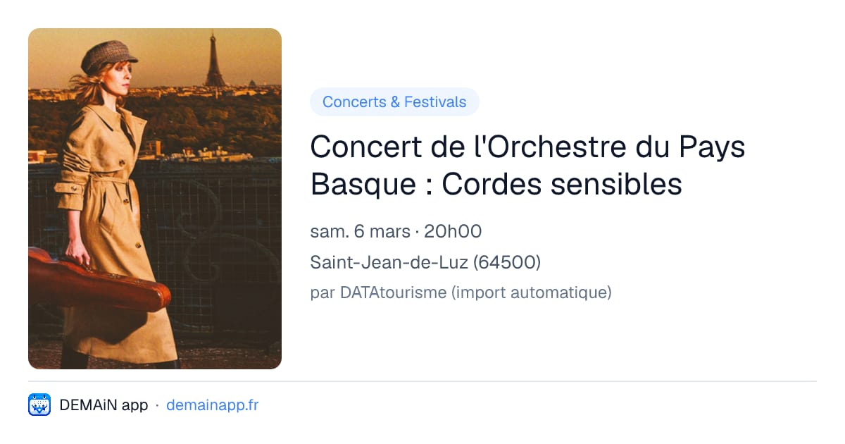 Concert de l'Orchestre du Pays Basque : Cordes sensibles — Saint-Jean-de-Luz